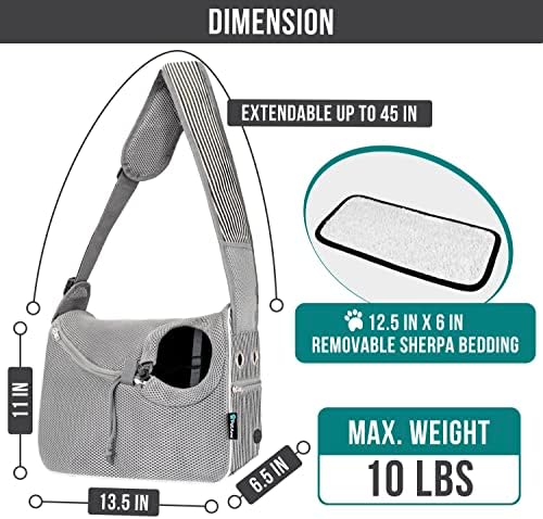 PetAmi Dog Sling Carrier Small Dogs, Hands Free Crossbody Carrier - Image 2