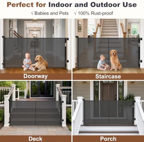 GRENFU Reinforced 71" Wide Retractable Baby Gates, Prevent Crawling Under - Image 5