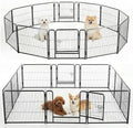NEWBULIG Dog Playpen Indoor 24 Inch 12 Panels, Metal Outdoor Dog Fence Pen by NEWBULIG