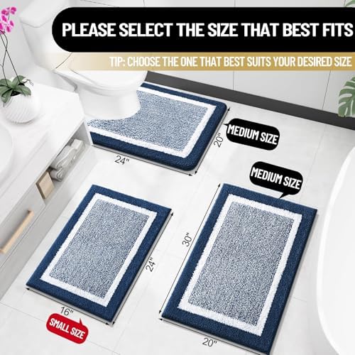 OLANLY Bathroom Rugs 36x24, Soft Absorbent Microfiber Bath Rugs - Image 3