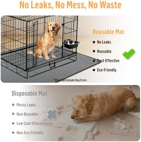 Silicone Dog Bed Mat 40"x 28" Crate Mat - Image 3