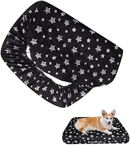 Waterproof Dog Bed Covers Replacement Lovely Black Star Print, 20x30 Inches by Moonsea