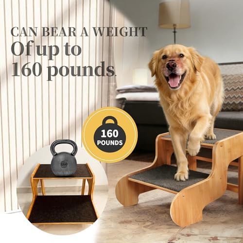 Extra Wide Dog Stairs for Large Dogs, Supports Up to 160 LB - Image 5
