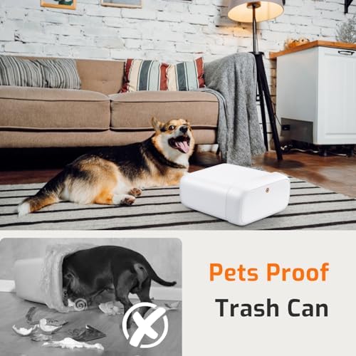 Small Bathroom Trash Can with Lid, 2.6 Gallon Garbage Can with Pop-Up Lid - Image 5