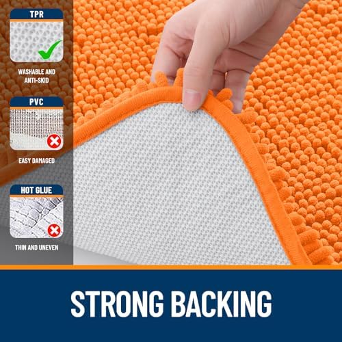OLANLY Bathroom Rugs 30x20, Extra Soft Absorbent Chenille Bath Rugs - Image 6