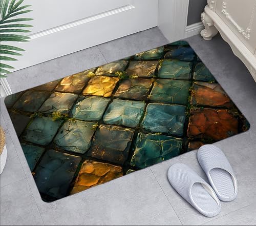 Memory Foam Bath Mat Flannel Absorbing Water Floor Rug 29x17in - Image 6