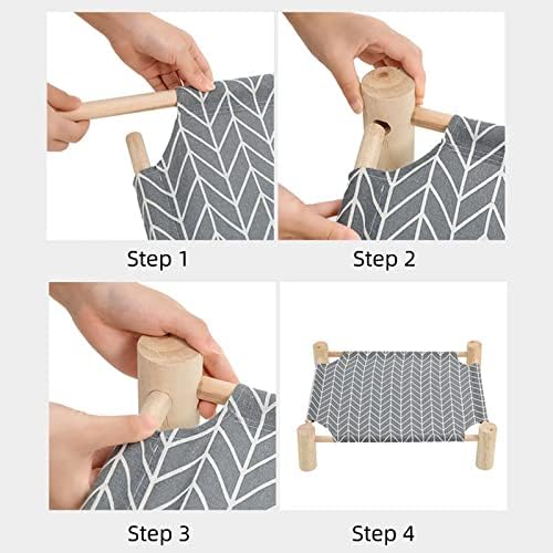 Patas Lague Cat Hammock Bed Small Eleveted Dog Bed 19x19 in Arrow - Image 6