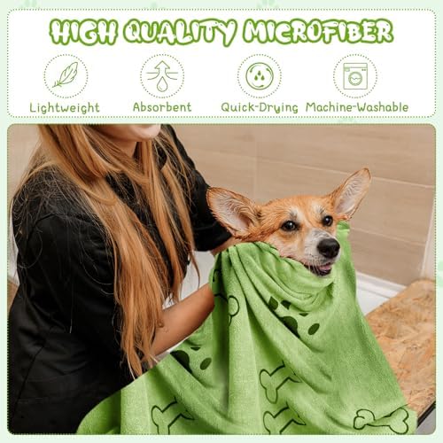Tatuo 22 Pcs Dog Towels for Drying 20 x 40 Inch Pet Bath Towels Absorbent - Image 5