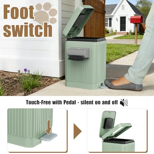 Dog Poop Trash Can for Outside & Indoor, 5L/1.3Gal Small Pet Waste Bin - Image 4