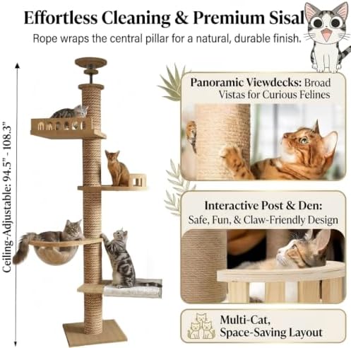 Floor to Ceiling cat Tree - Image 6