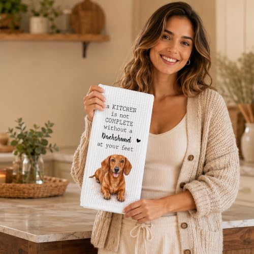 Dachshund Kitchen Towel, Funny Wiener Dog Kitchen Decor - Image 4