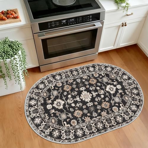 2x3 Small Oval Rug Entry: Washale Soft Non Slip Rug - Image 4