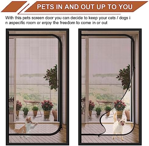 Upgraded Reinforced Pet Screen Door Thickened Cat Resistant Mesh Screen Door - Image 5