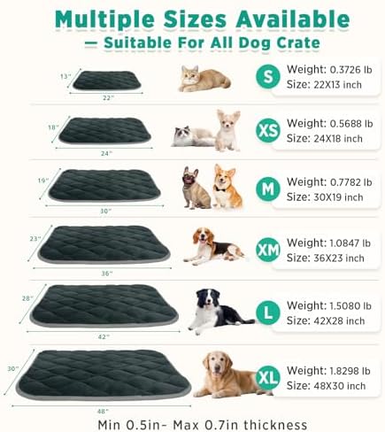 furrybaby Dog Bed Mat Crate Pad, Anti-Slip Bottom Machine Washable Pet Pad - Image 5