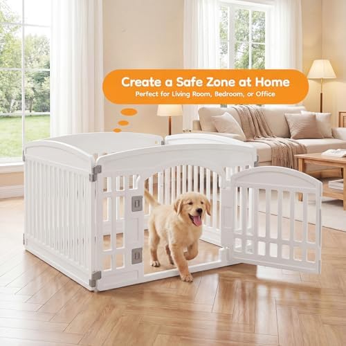 NEWBULIG 24 Inch 4 Panels Dog Playpen, Plastic Pet Play Pen Fence - Image 6