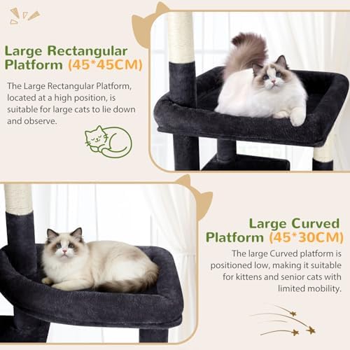 Globlazer 74in Large Sturdy Cat Tree - Image 3