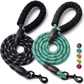 2 Pack Dog Leash, Heavy Duty Nylon Rope Pet Leashes by BOOMIBOO