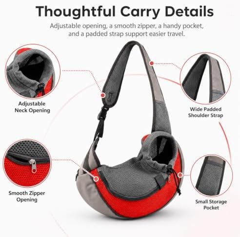 Pet Sling Carrier for Small Dogs & Cats - Image 4