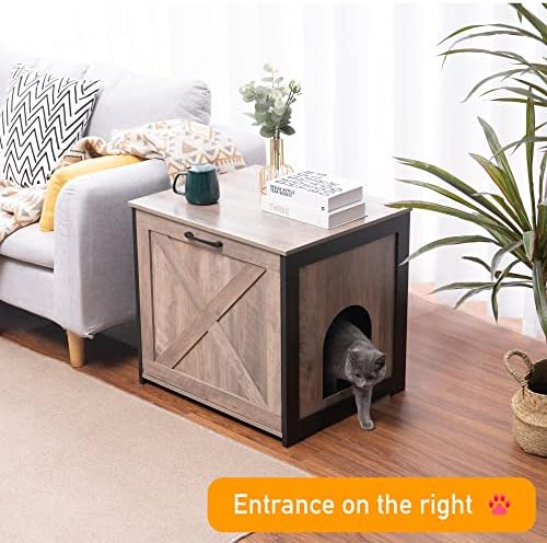 DWANTON Cat Litter Box Enclosure, Hidden Litter Box Furniture, 23.6 Inches - Image 6