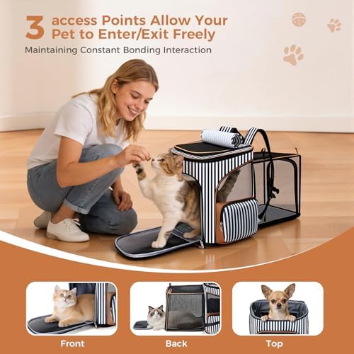 Lekereise Large Cat Backpack Carrier Expandable Pet Carrier Backpack - Image 3