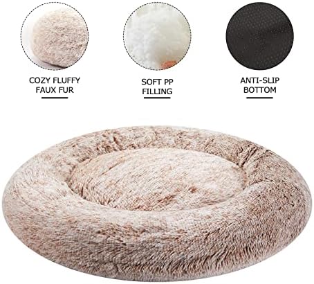 Bedfolks Calming Fluffy Donut Dog Bed - Image 3