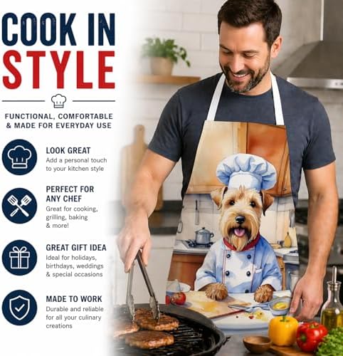 Caroline's Treasures Wheaten Terrier The Chef Apron Cooking Kitchen Server - Image 2
