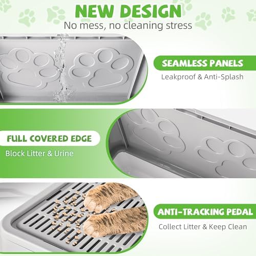 Covered Cat Litter Box, Extra Large Drawer Design - Image 5