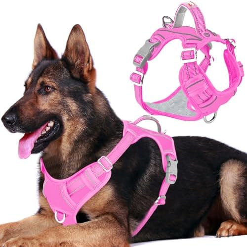 BARKBAY No Pull Dog Harness for Large Dogs, ID Tag Holder Dog Vest by BARKBAY