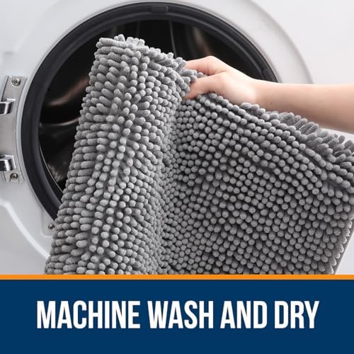 OLANLY Large Bathroom Rugs 44x32, Extra Soft Absorbent Chenille Bath Rugs - Image 5