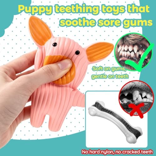 LECHONG 5 Pack Latex Dog Toys for Small Dogs – Squeaky Squeeze Toys, Puppy - Image 4