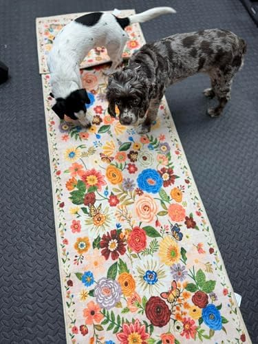 Washable Runner Rug 2x6 Beige Floral, Non Slip - Image 2