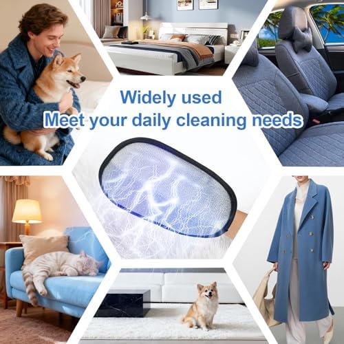 Pet Hair Removal Glove Cat & Dog, Electrostatic Reusable Hair Remover Tool - Image 5