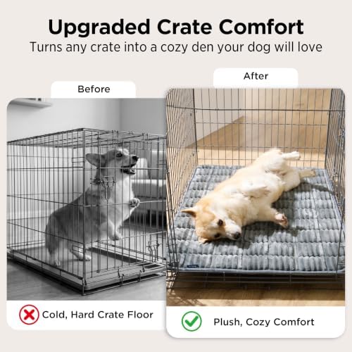 Bedsure ComfyFleece® Washable Dog Crate Pad, Soft Extra Large Pet Mat - Image 2