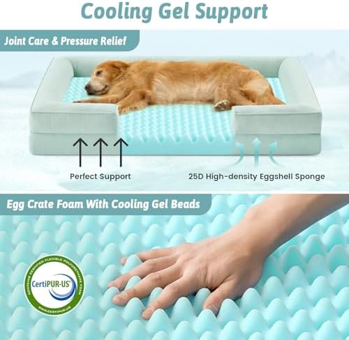 COZY KISS Orthopedic Dog Cooling Bed Washable - Image 5