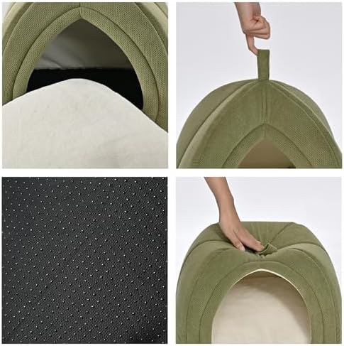 Amazon Basics Cat Bed Cave, 2-in-1 Foldable House - Image 2