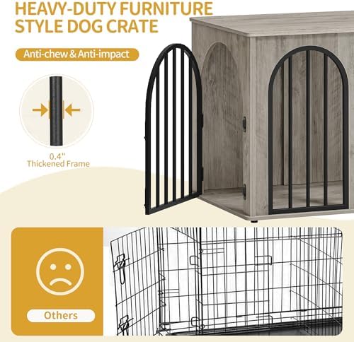 Hzuaneri 31.5'' Dog Crate Furniture, Dog Kennel Indoor - Image 6