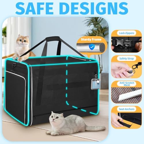 Petskd Side Expandable Extra Large Cat Carrier - Image 6