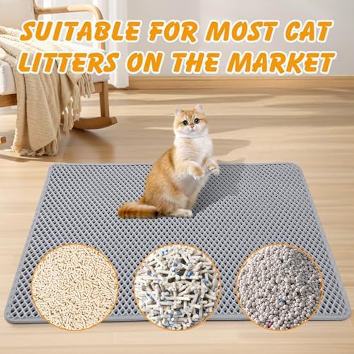 Double Layer Cat Litter Mat, Waterproof Non-Slip, 30 x 24 Inch - Image 6