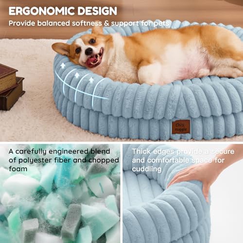 ChiXnuggle Orthopedic Dog Bed, Washable Cover, Faux Fur Bolster Pet Couch - Image 4