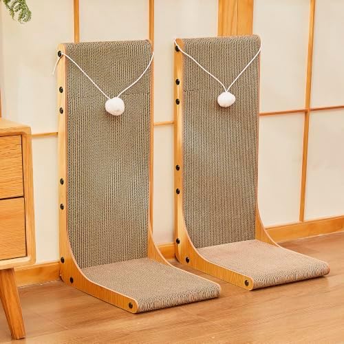2-Pack L-Shaped Cat Scratching Board Cardboard Cat Scratcher - Image 7