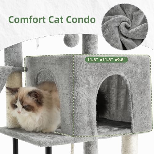 Gitelsnour Cat Tree, 43.3'' Cat Tower - Image 3