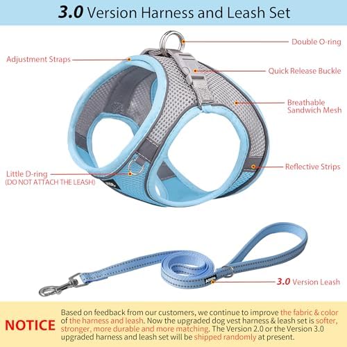 AIITLE Small Dog Harness and Leash Set, Step-in Puppy Pet Vest - Image 3