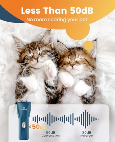 oneisall Quiet Pet Clippers for Cat Matted Hair, Cordless Cat Hair Trimmer - Image 4