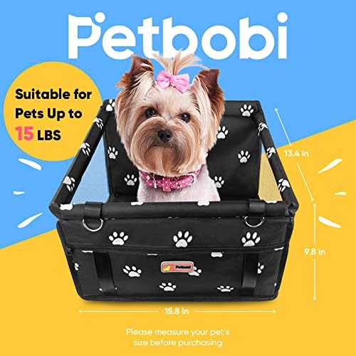 Petbobi Dog Car Seat for Small Dogs and Cats up to 15 lbs, Portable Booster - Image 2