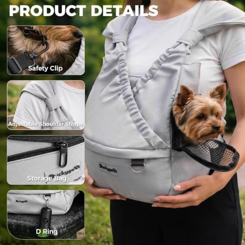 Small Dog Sling Carrier, Hands-Free - Image 3