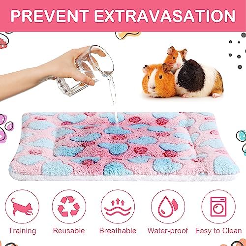 Haull 4 Pcs Waterproof Guinea Pig Bedding Mat, 13 x 10 - Image 2