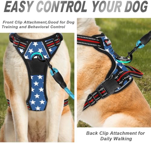 BARKBAY No Pull Dog Harness Front Clip Heavy Duty Reflective Easy Control Handle - Image 2