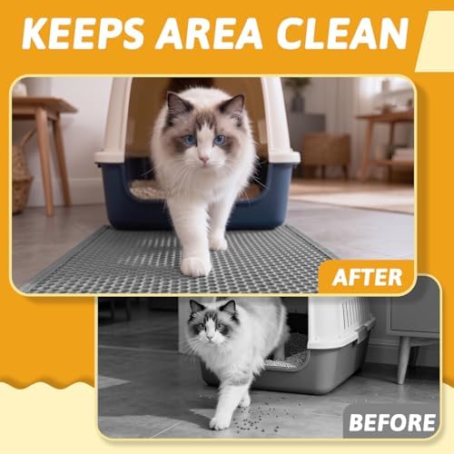 Pieviev Cat Litter Mat, Double-Layer Waterproof Litter Trap - Image 5