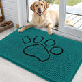 OLANLY Dog Door Mat for Muddy Paws 36x24, Paw Print Design Chenille Mud Mat by OLANLY