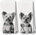 Dog Kitchen Towels Decor Set of 2 by BCUANGD